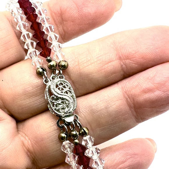 Vintage Three rows Crystals by Swarovski Bracelet - Picture 7 of 12